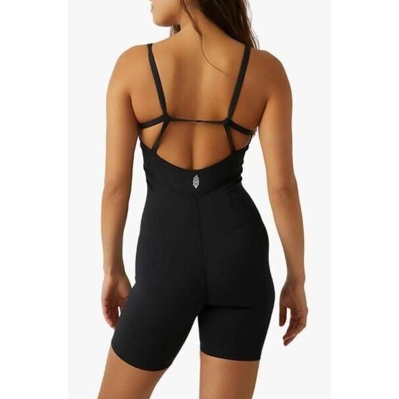 Free People Movement OB1715721 Women's Sz XL Black All Star Runsie - Picture 2 of 13